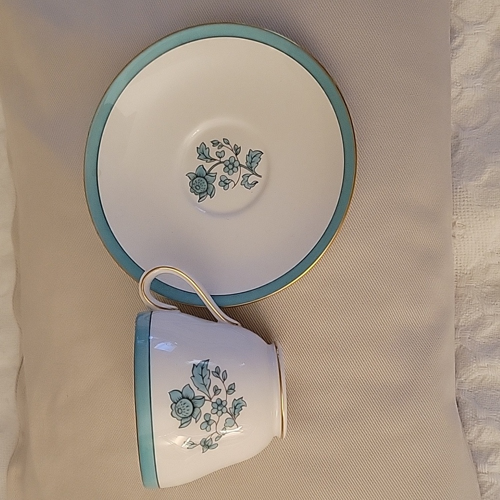 Vintage Spode Riverdale Cup & Saucer. Bone China made in England